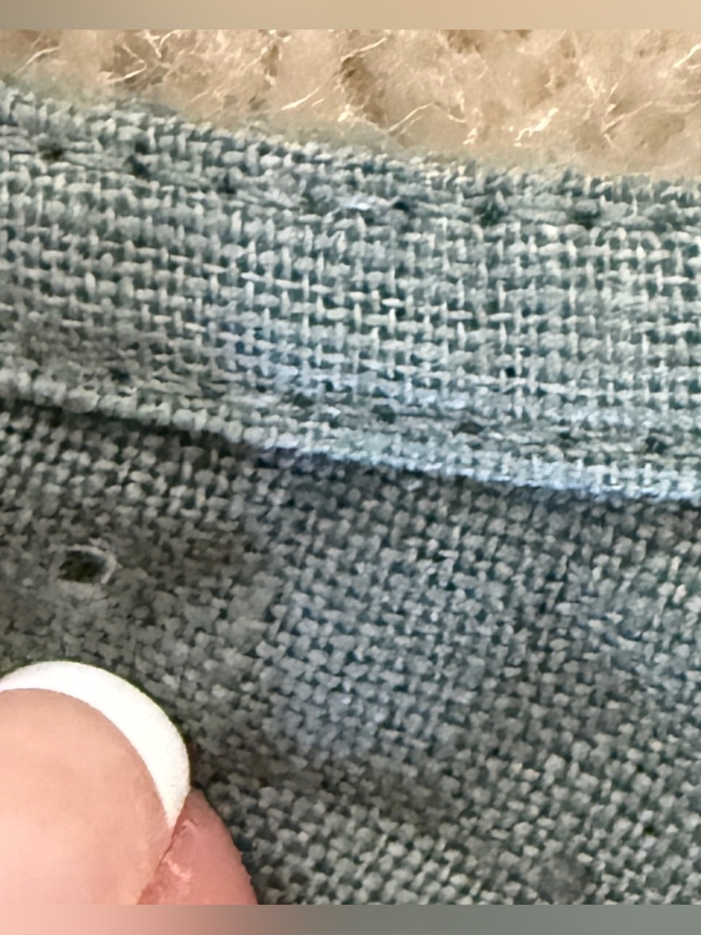 Mahina 100% Linen Tank Top M Sage Green Ruched Front Drawstring Italian Linen - Picture 9 of 9